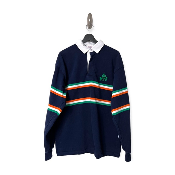 Halbro Other - Halbro Vintage Rugby Long Sleeve Polo Shirt 2XL